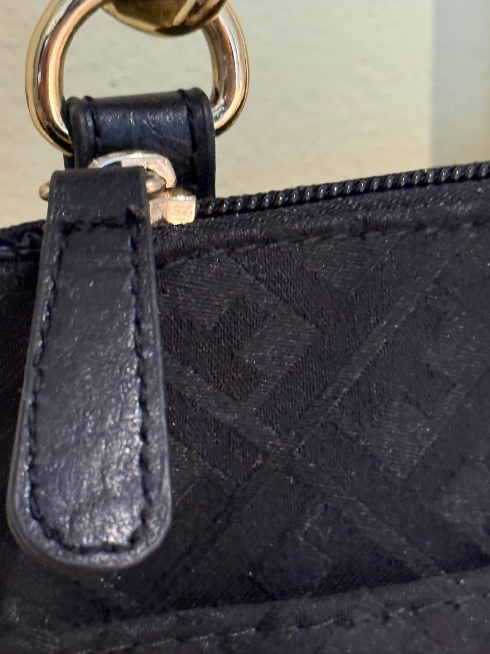 Tommy Hilfiger Black Quilted Crossbody Bag with Gold Accent - Picture 3 of 12